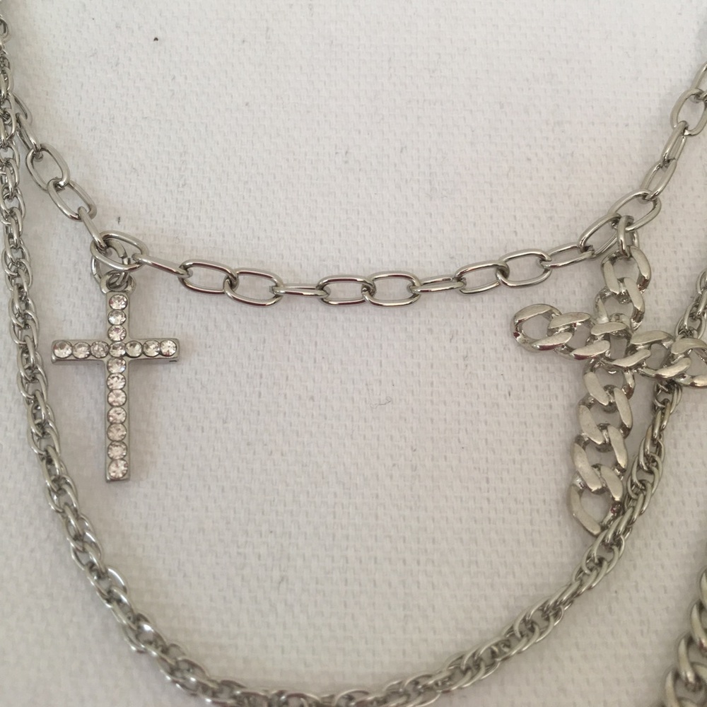NWT Multi Cross Adjustable Necklace with Earrings - Picture 8 of 8